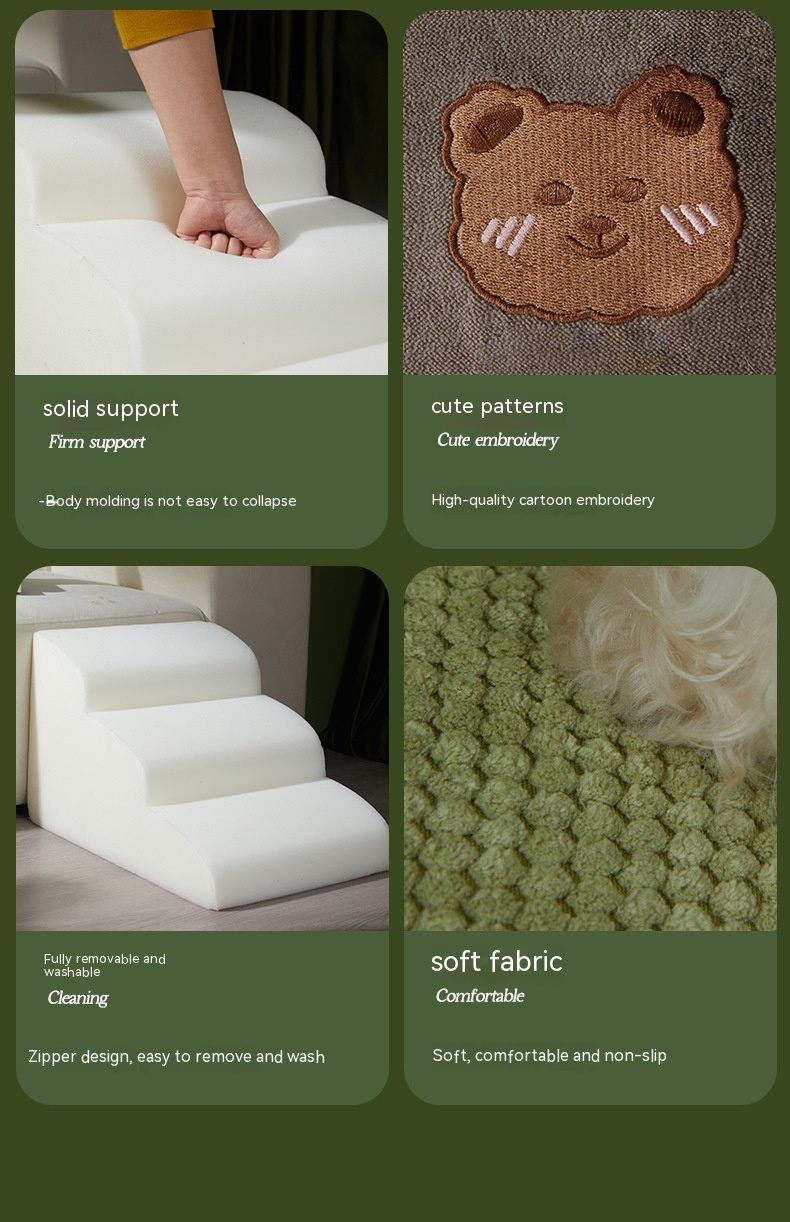 Gentle Years Cushioned Pet Stairs